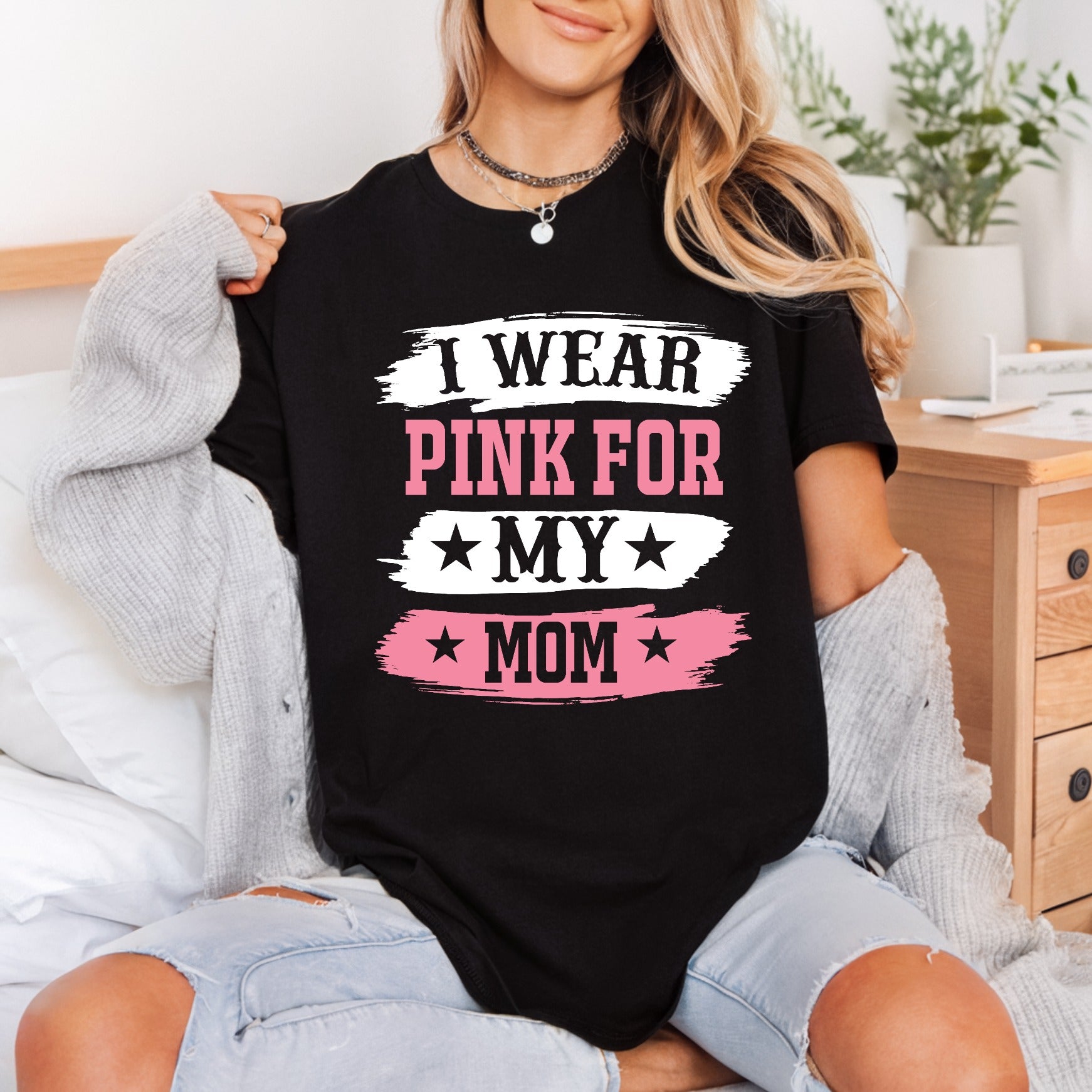 Wear Pink Mom Breast Mom Ready to Press DTF Transfer for Dtf