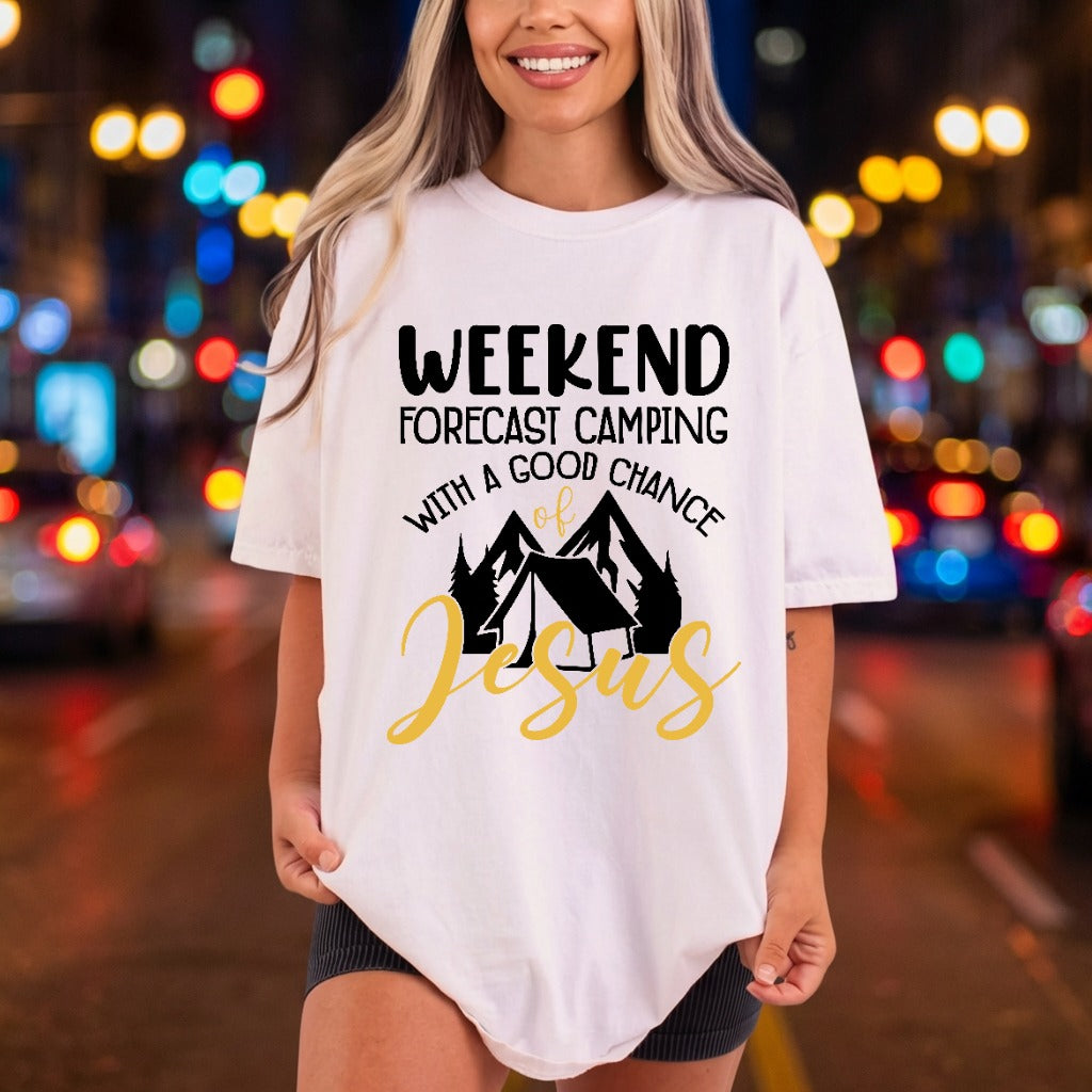 Weekend Forecast Camping Christian Christian Faith Ready to Press DTF Transfer for Dtf