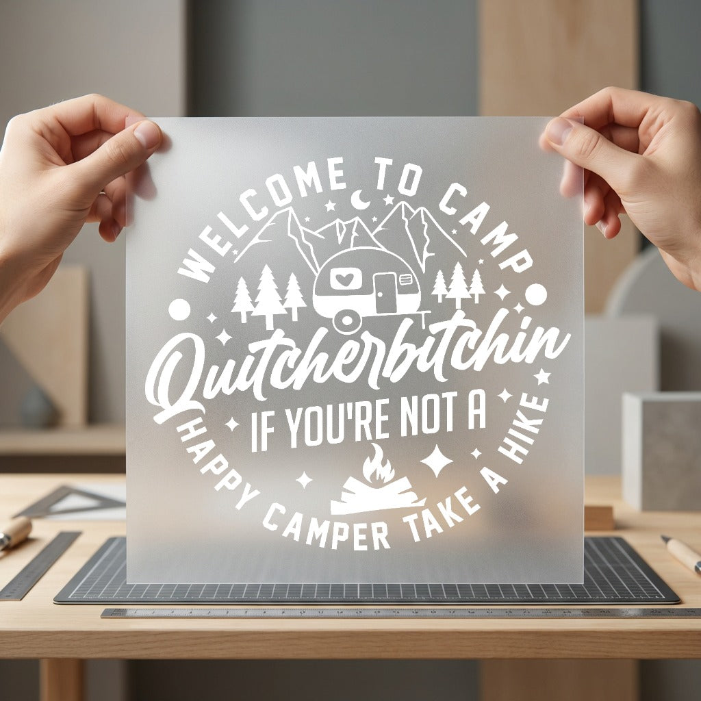 Welcome Camp Quirky Camping Funny Camping Ready to Press DTF Transfer for Dtf