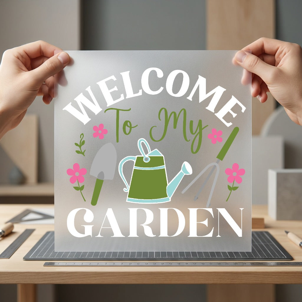 Welcome Garden Gardening Diy Spring Summer Ready to Press DTF Transfer for Dtf