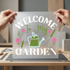 Welcome Garden Gardening Diy Spring Summer Ready to Press DTF Transfer for Dtf