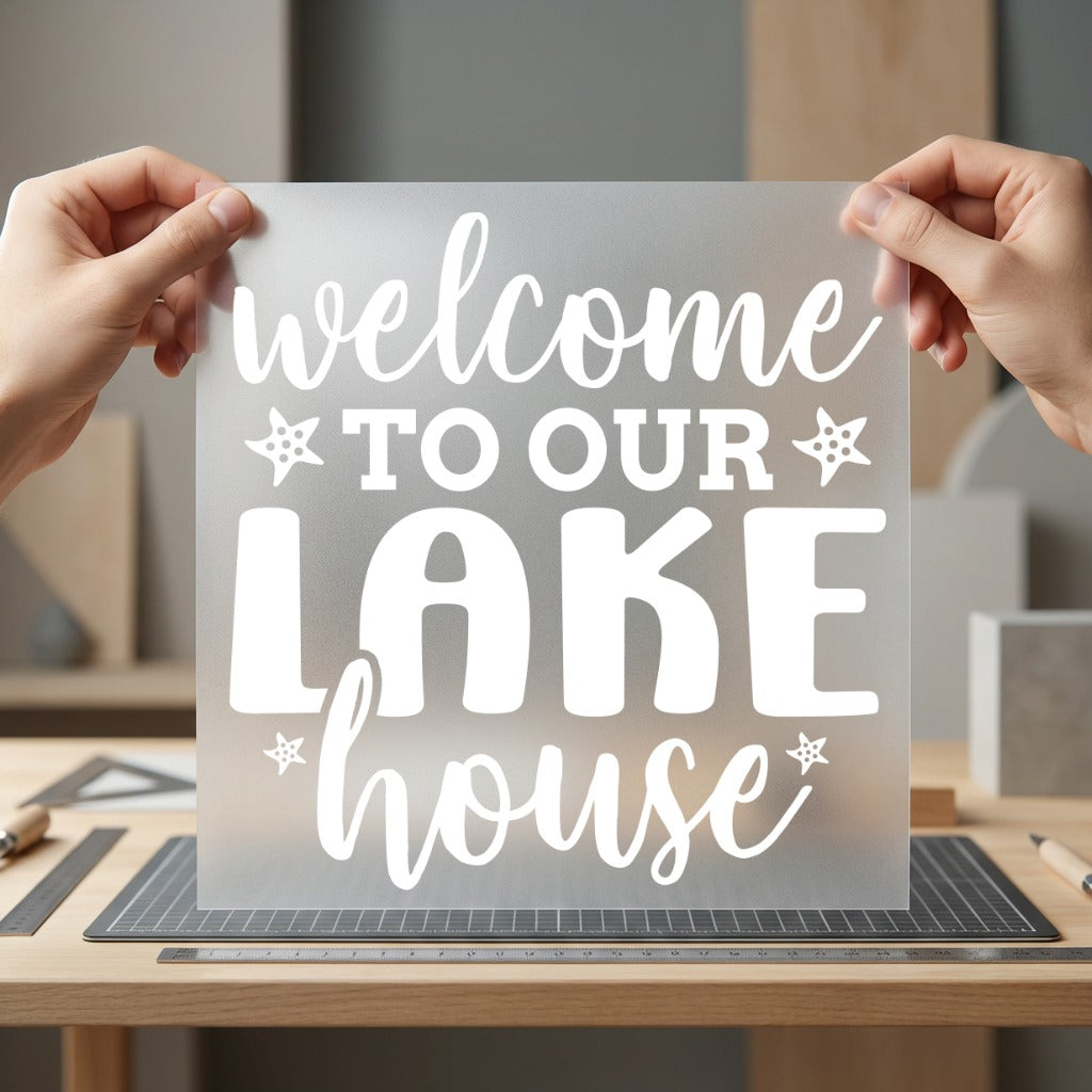 Welcome Lake House Cozy Rustic Camping Ready to Press DTF Transfer for Dtf