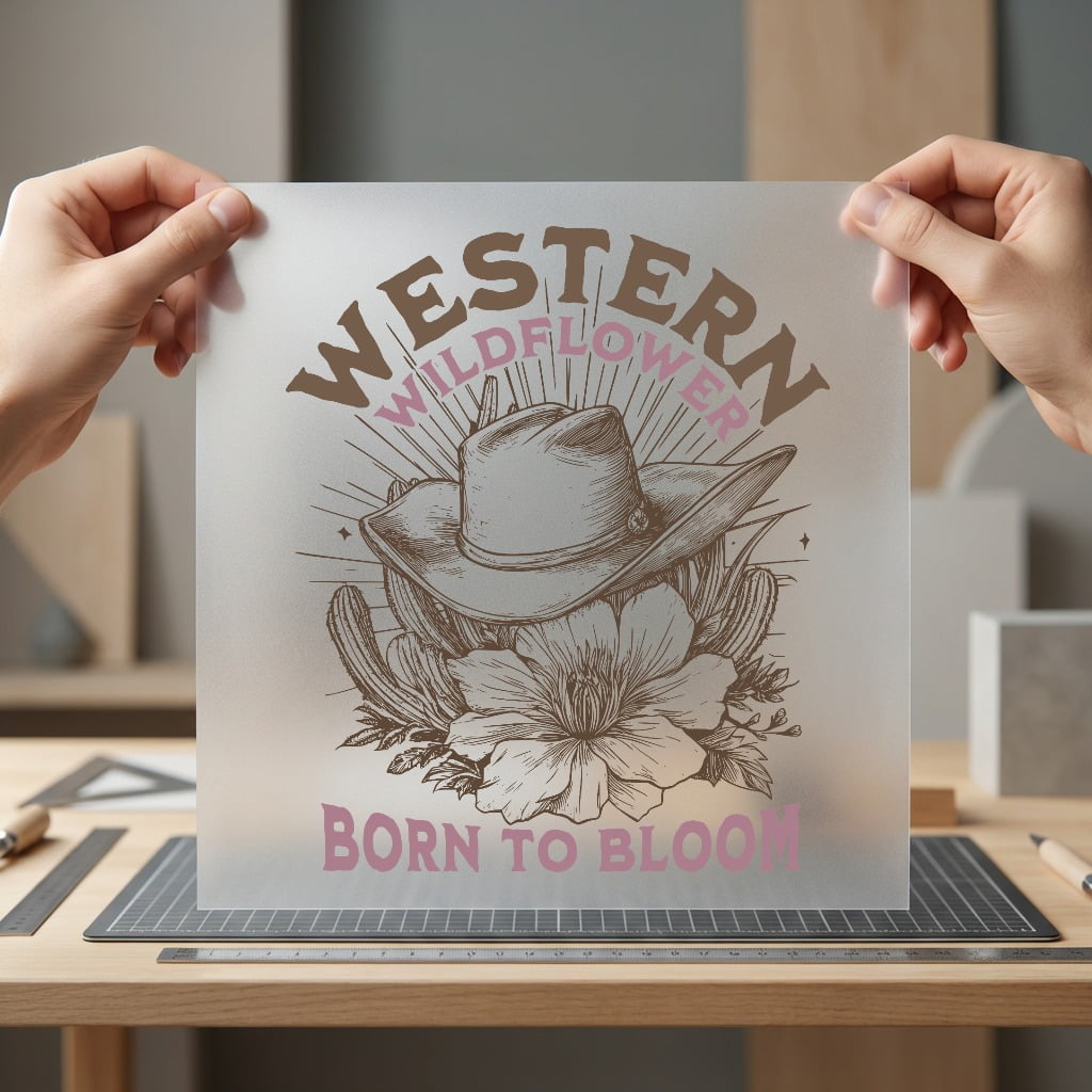 Western Wildflower Boho Cowgirl Usa Vintage Ready to Press DTF Transfer for Dtf