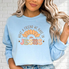What A Friend We Have In Jesus | Sunflower Faith Sweatshirt - Luckets.com