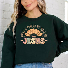 What A Friend We Have In Jesus | Sunflower Faith Sweatshirt - Luckets.com