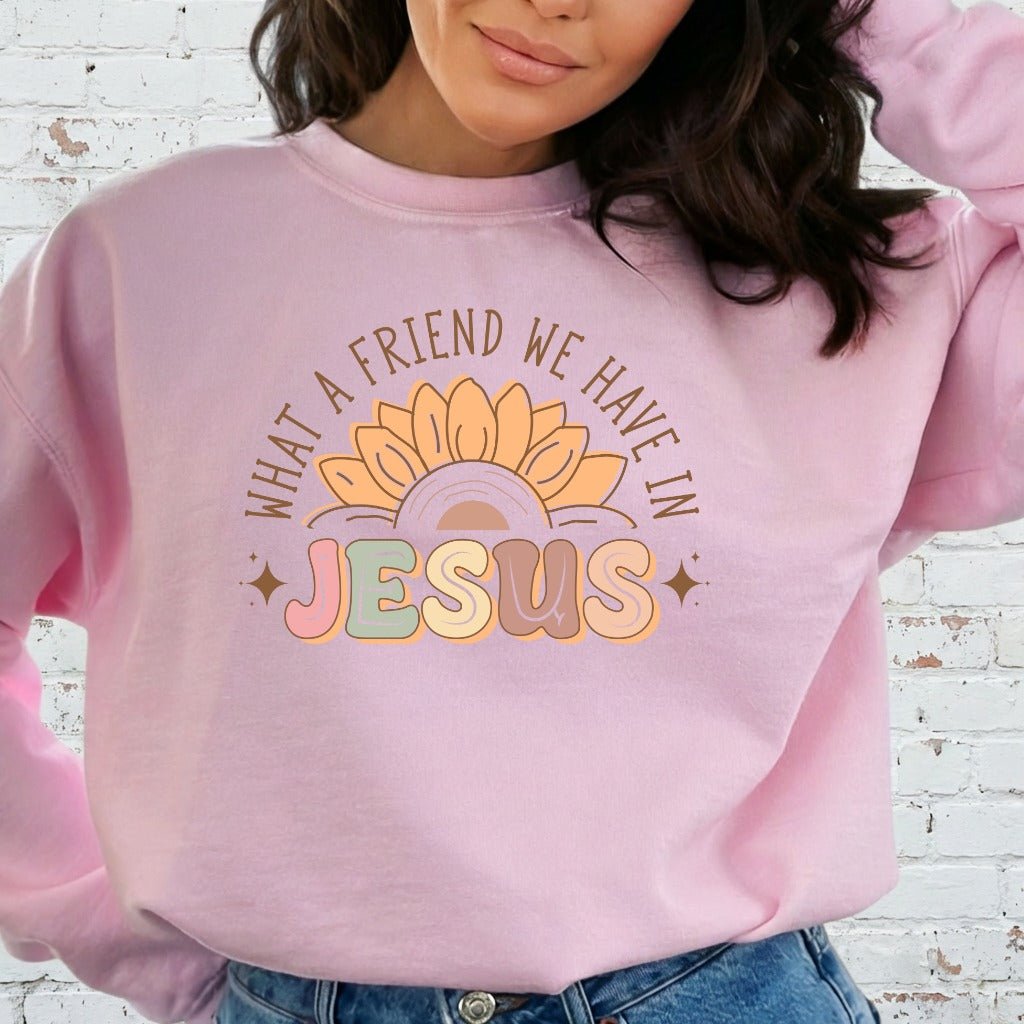 What A Friend We Have In Jesus | Sunflower Faith Sweatshirt - Luckets.com