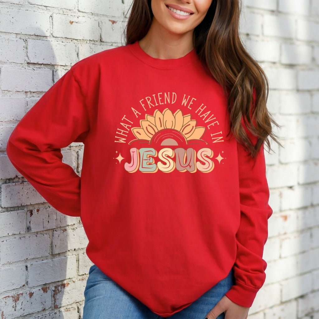 What A Friend We Have In Jesus | Sunflower Faith Sweatshirt - Luckets.com