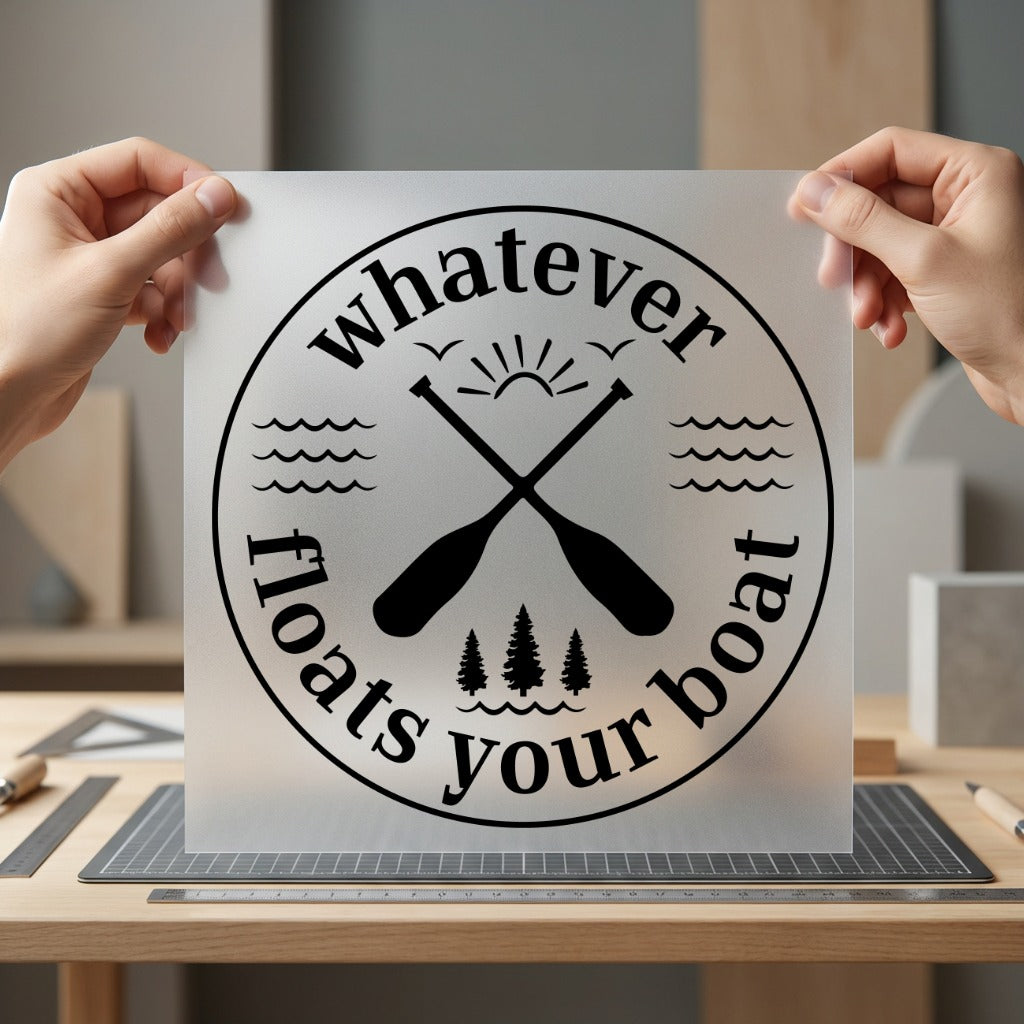 Whatever Floats Boat Nautical Vintage Retro Ready to Press DTF Transfer for Dtf