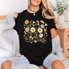 Wildflower Meadow Boho Daisy Vintage Boho Ready to Press DTF Transfer for Dtf