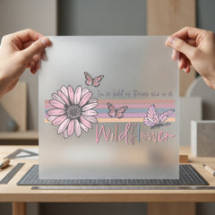 Wildflower Quote Boho Diy Vintage Retro Ready to Press DTF Transfer for Dtf