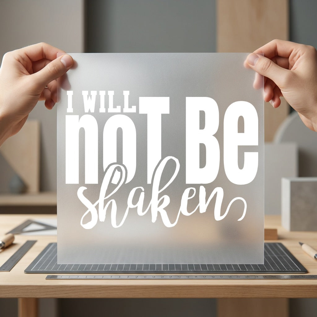 Will Not Shaken Motivational Christian Faith Ready to Press DTF Transfer for Dtf