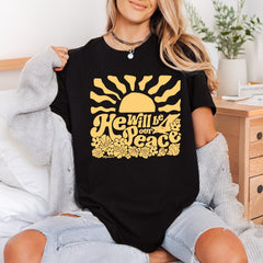 Will Peace Retro Bloom Christian Faith Ready to Press DTF Transfer for Dtf