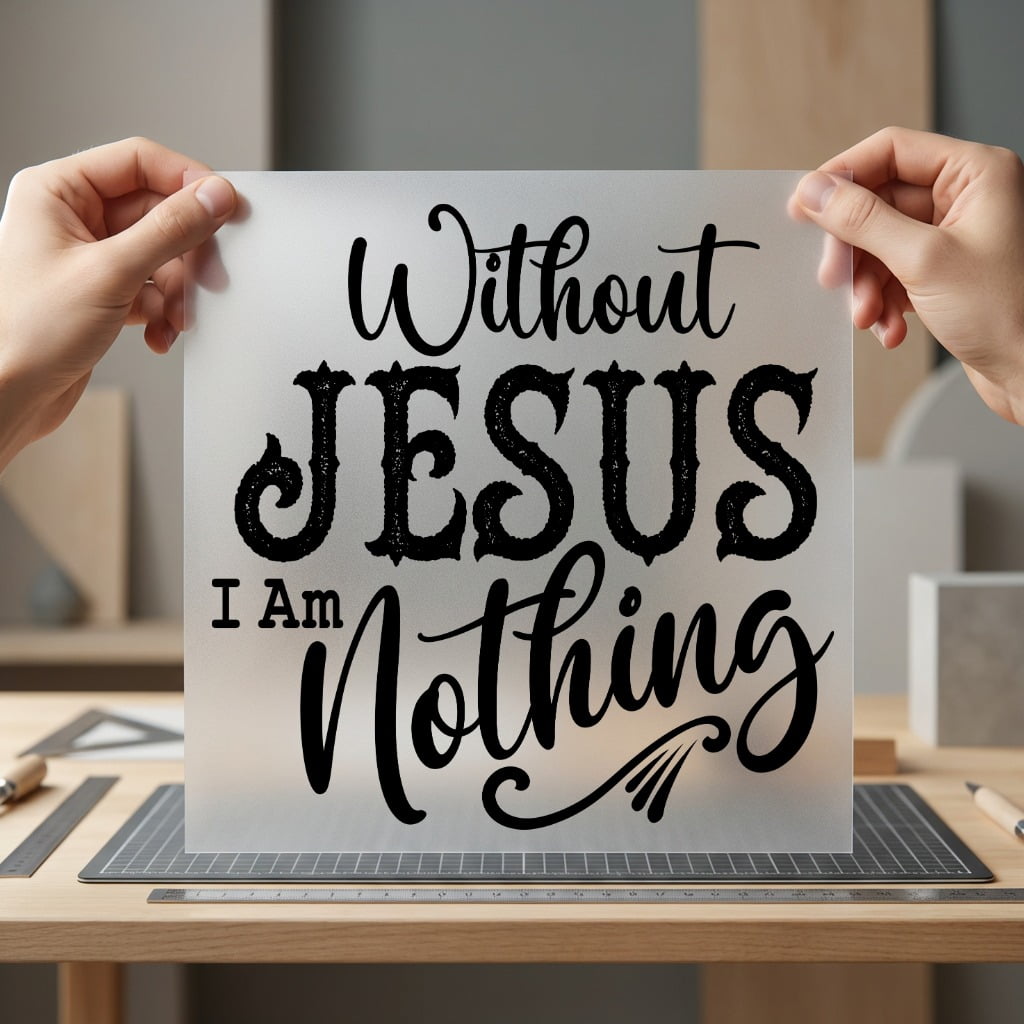 Without Jesus Nothing Scriptural Christian Faith Ready to Press DTF Transfer for Dtf