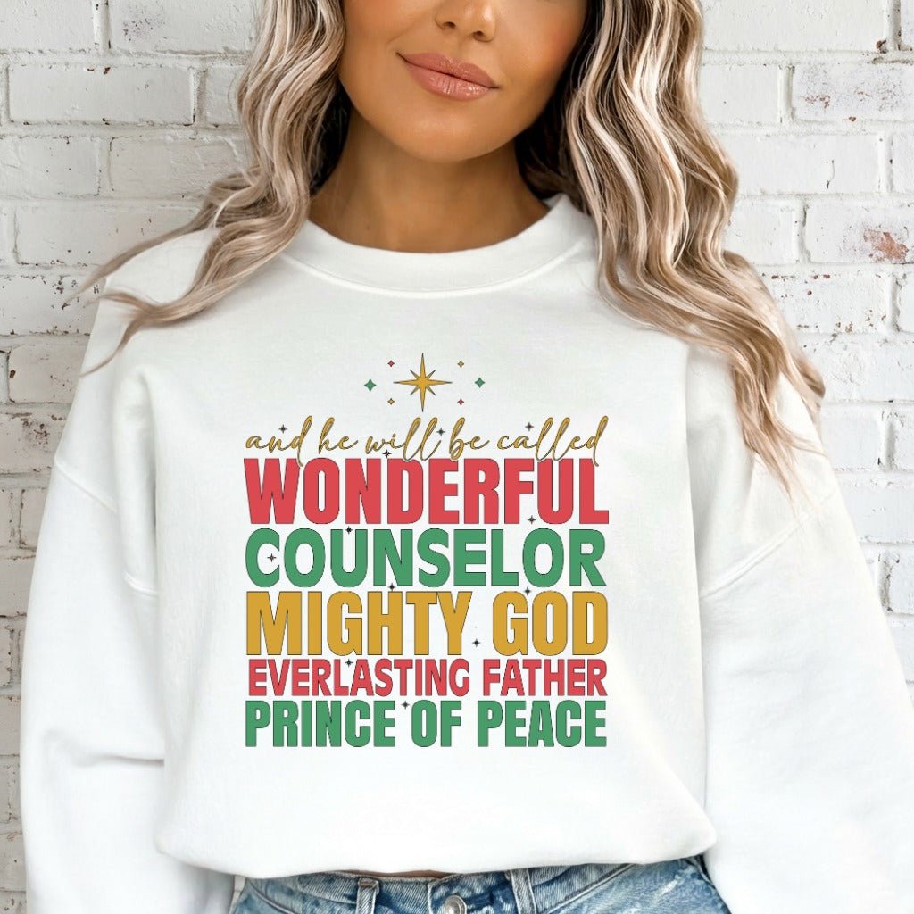 Wonderful Counselor | Names of Christ Sweatshirt - Luckets.com