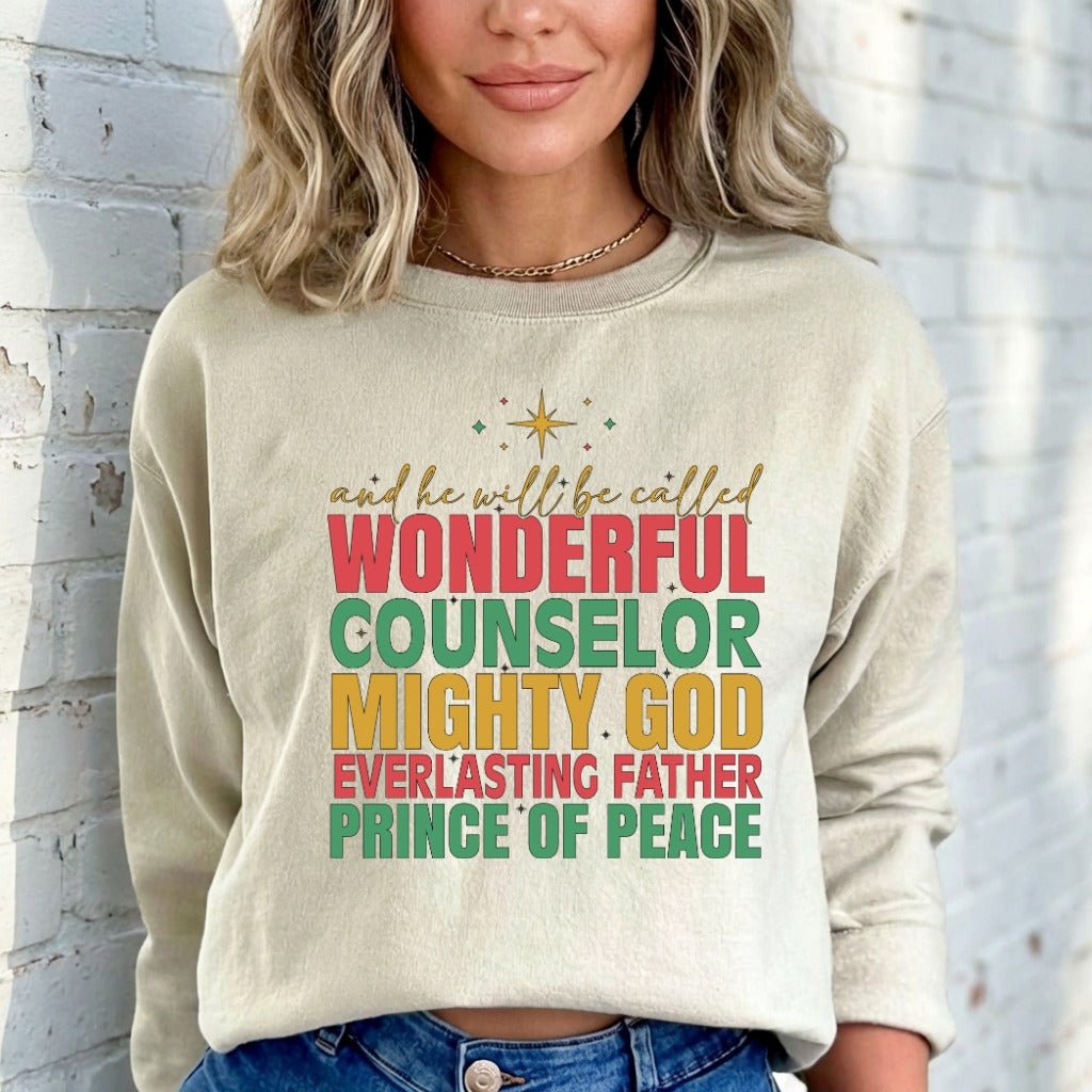 Wonderful Counselor | Names of Christ Sweatshirt - Luckets.com