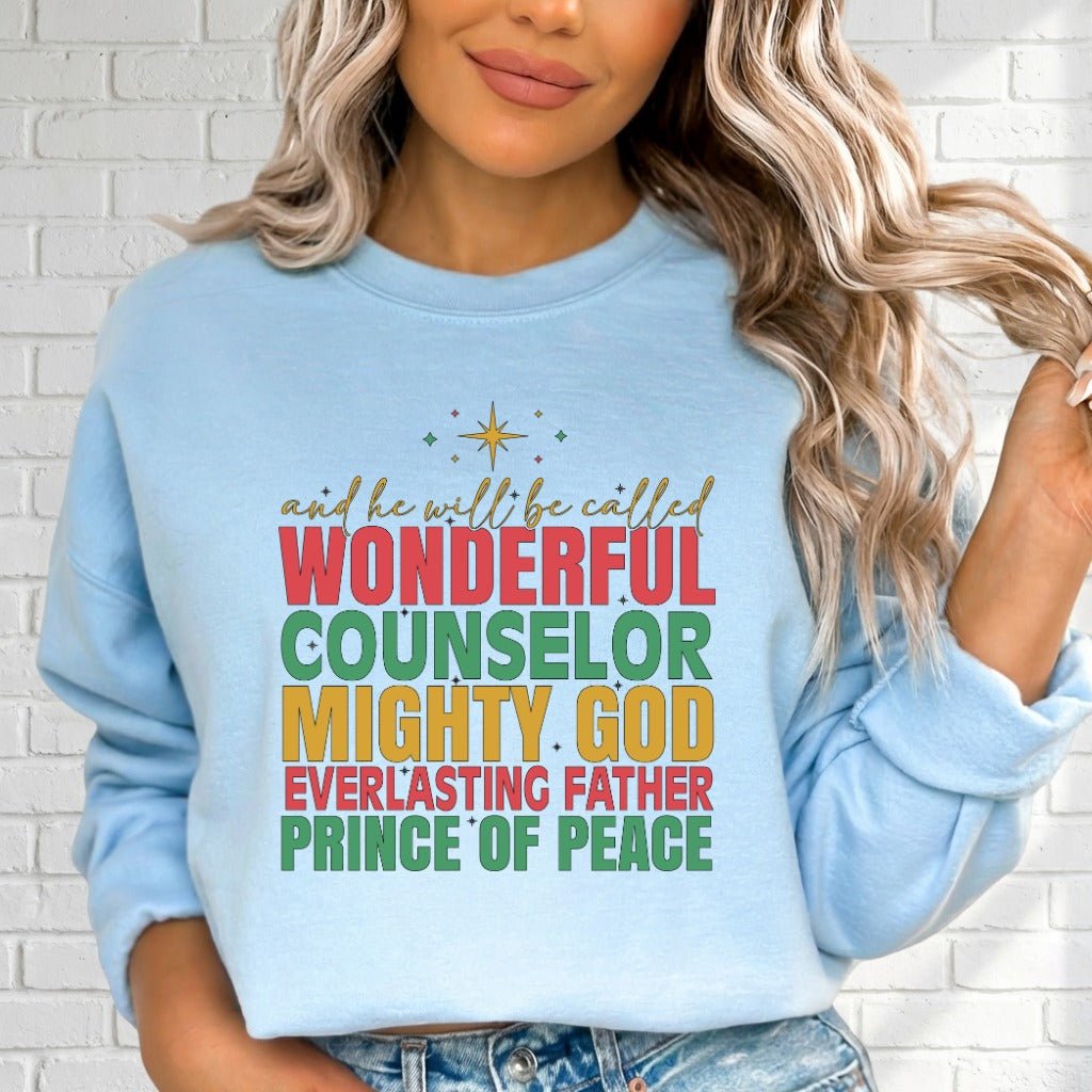 Wonderful Counselor | Names of Christ Sweatshirt - Luckets.com