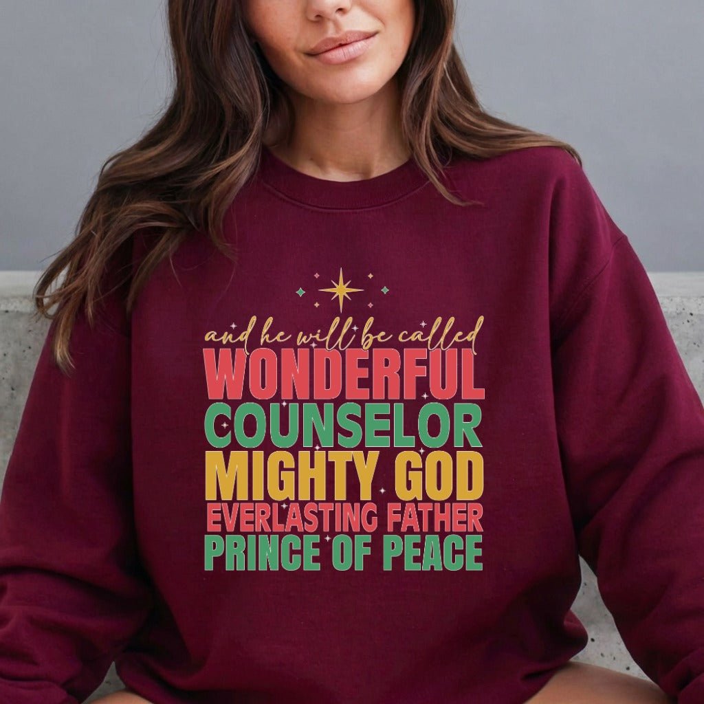 Wonderful Counselor | Names of Christ Sweatshirt - Luckets.com