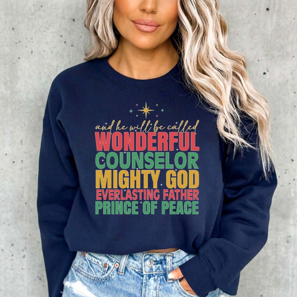 Wonderful Counselor | Names of Christ Sweatshirt - Luckets.com