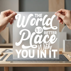 World Better Place You Positive Vibes Collection Self Love Collection Ready to Press DTF Transfer for Dtf