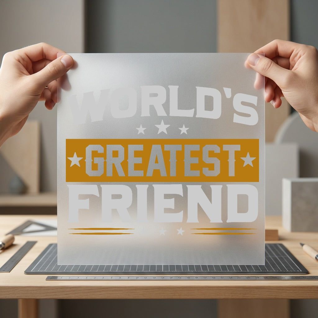 World Greatest Friend Retro Retro Ready to Press DTF Transfer for Dtf