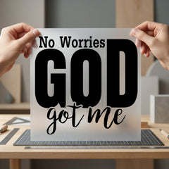Worries God Got Faith-based Christian Faith Ready to Press DTF Transfer for Dtf