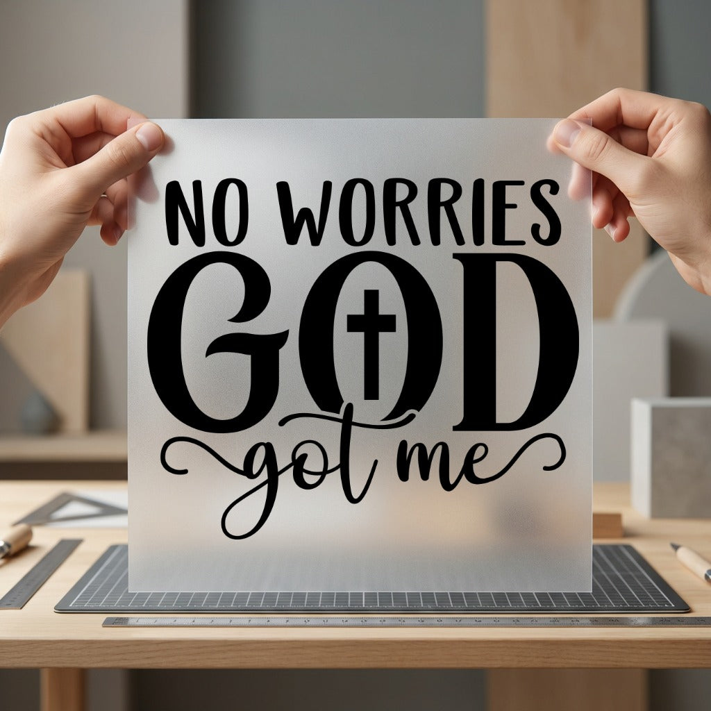 Worries God Got Faith-inspired Christian Faith Ready to Press DTF Transfer for Dtf