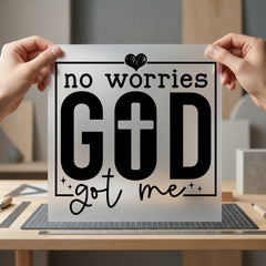 Worries God Got Faith-inspired Christian Faith Ready to Press DTF Transfer for Dtf