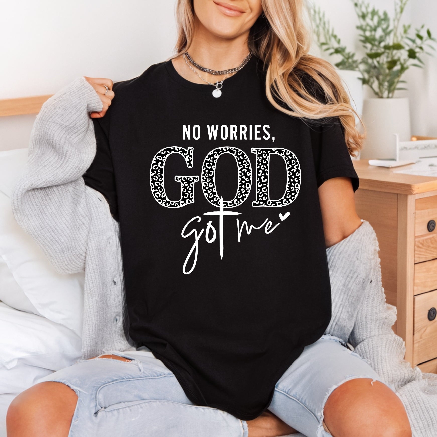 Worries God Got Leopard Christian Faith Ready to Press DTF Transfer for Dtf