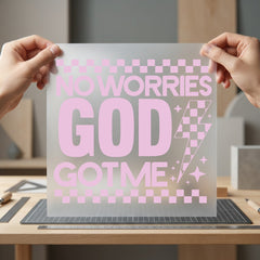 Worries God Got Pink Christian Faith Ready to Press DTF Transfer for Dtf