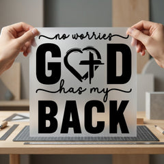 Worries God Has Back Christian Faith Ready to Press DTF Transfer for Dtf