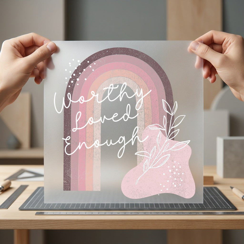 Worthy Loved Enough Boho Boho Aesthetic Ready to Press DTF Transfer for Dtf
