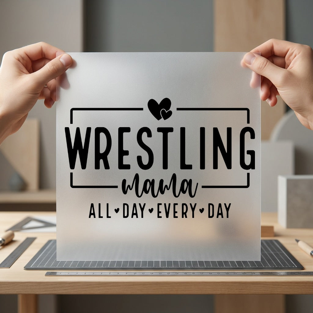 Wrestling Mama All Day Mom Vintage Ready to Press DTF Transfer for Dtf
