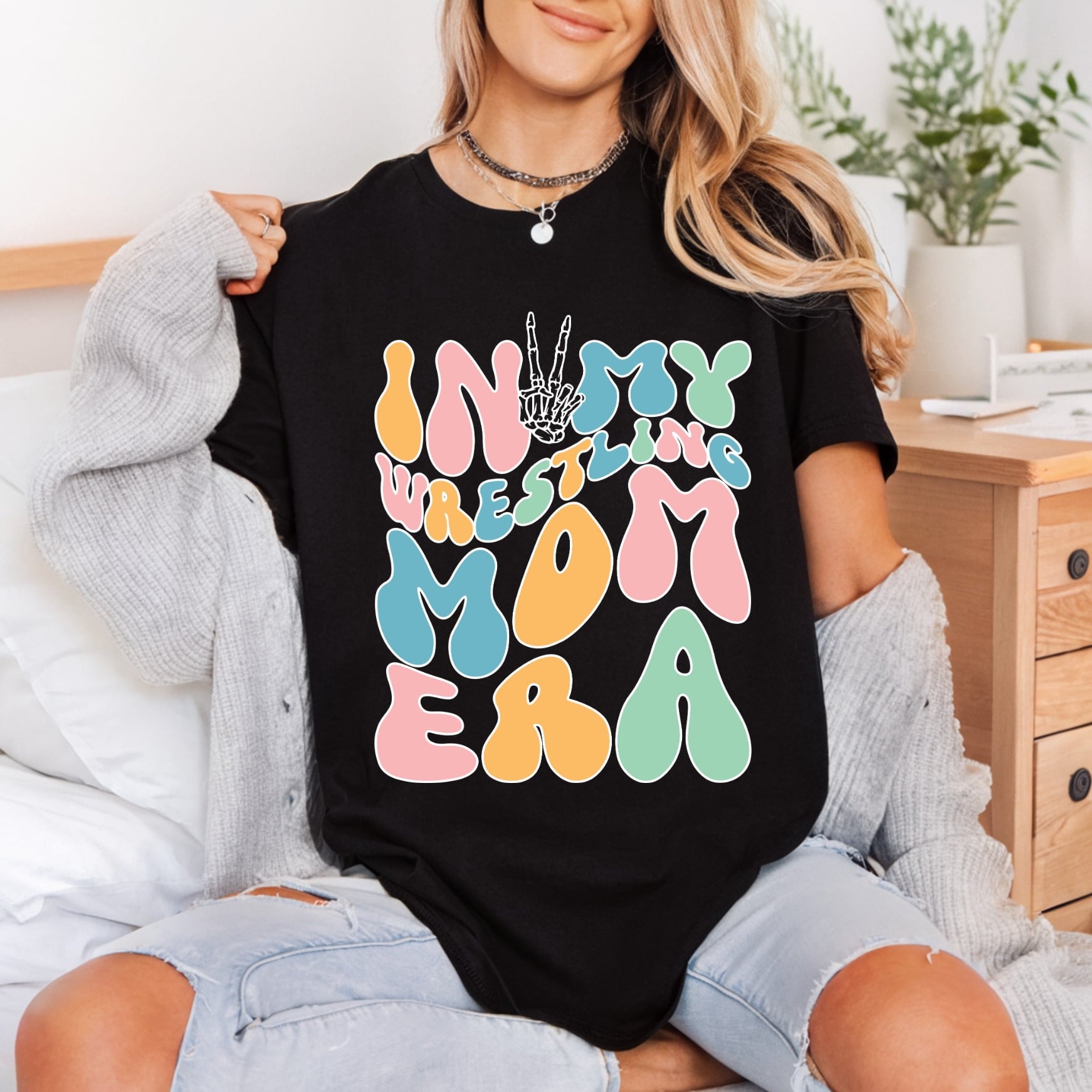 Wrestling Mom Era Retro Mom Funny Ready to Press DTF Transfer for Dtf