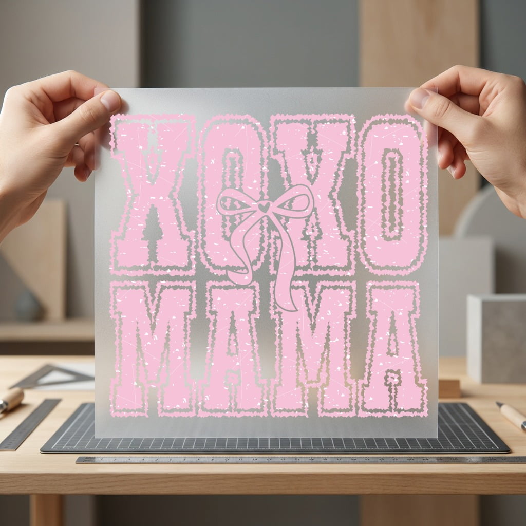 Xoxo Mama Red Rustic Valentine Mom Ready to Press DTF Transfer for Dtf