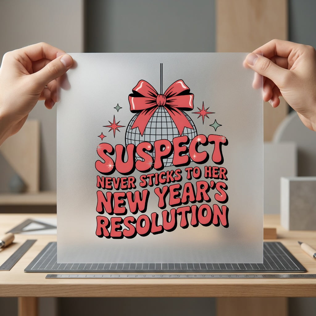 Year Resolution Disco Ball Mom Funny Ready to Press DTF Transfer for Dtf