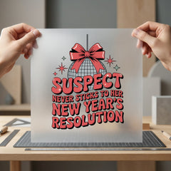 Year Resolution Disco Ball Mom Funny Ready to Press DTF Transfer for Dtf