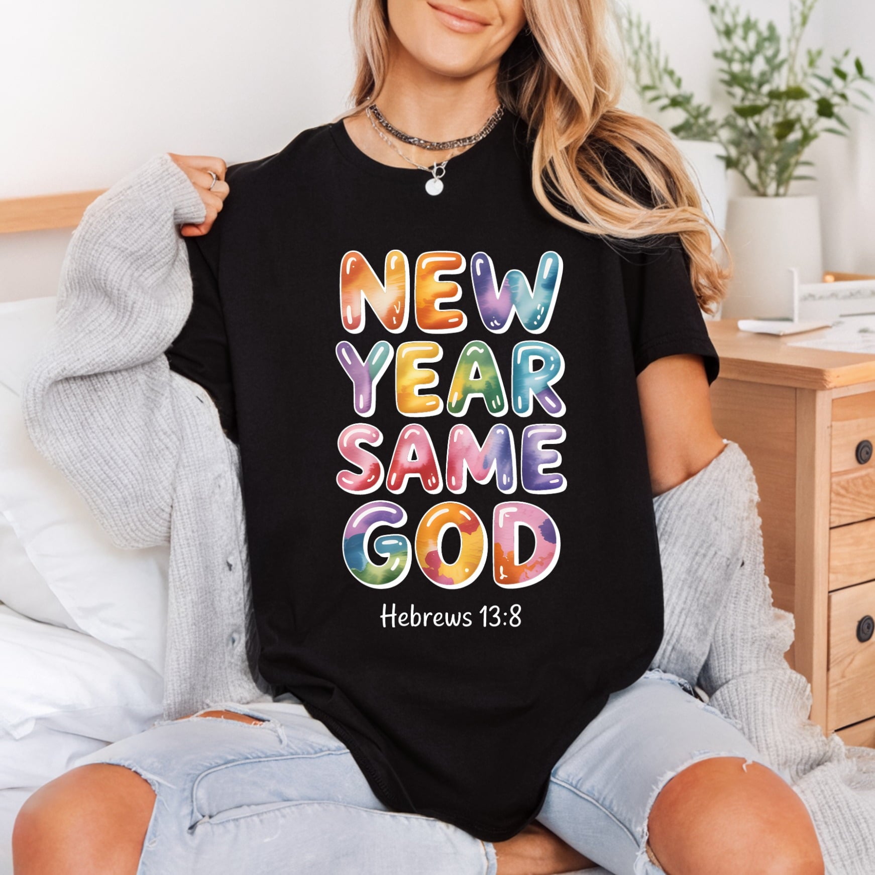 Year Same God Hebrews Christian Faith Ready to Press DTF Transfer for Dtf