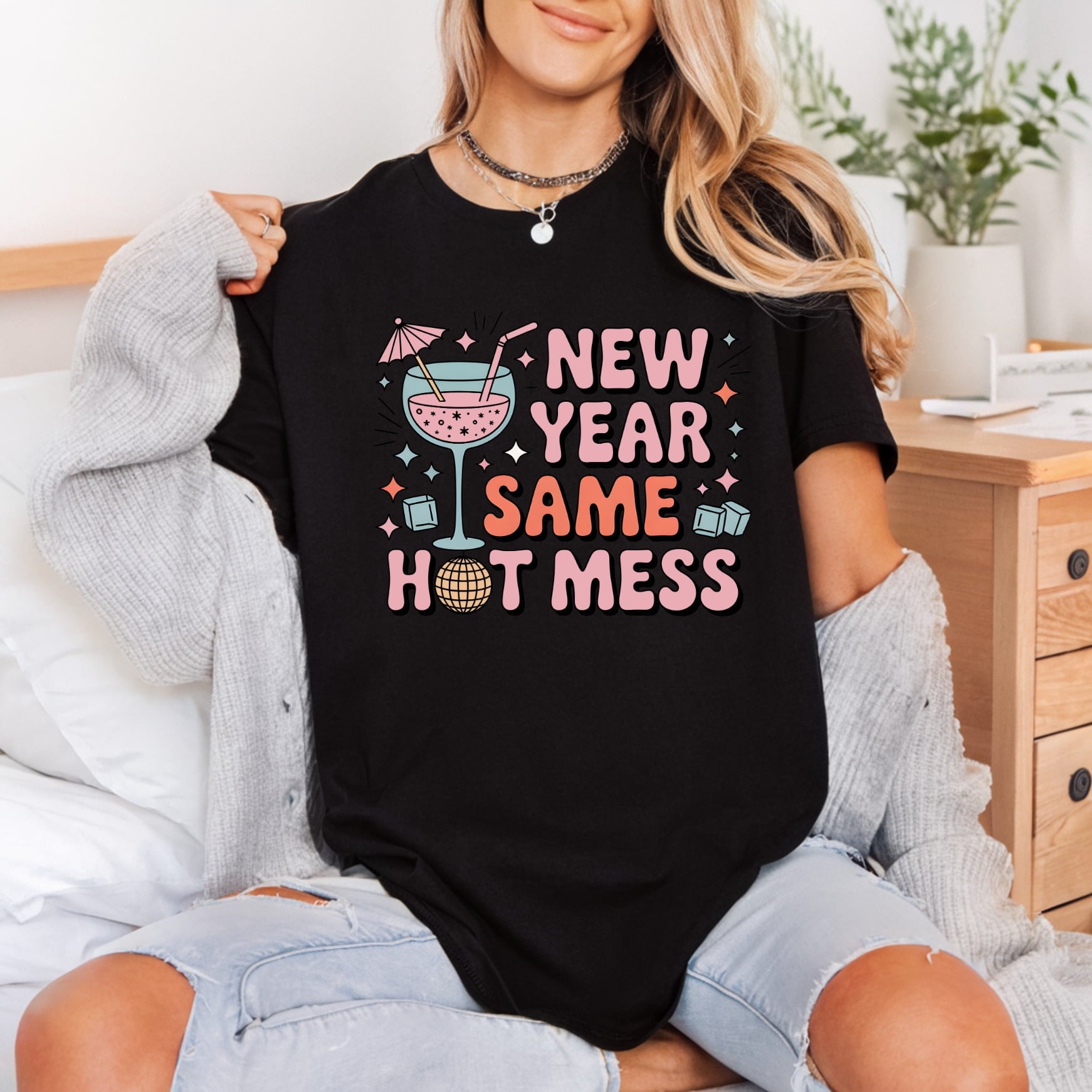 Year Same Hot Mess Funny Retro Ready to Press DTF Transfer for Dtf