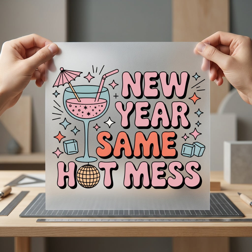 Year Same Hot Mess Funny Retro Ready to Press DTF Transfer for Dtf