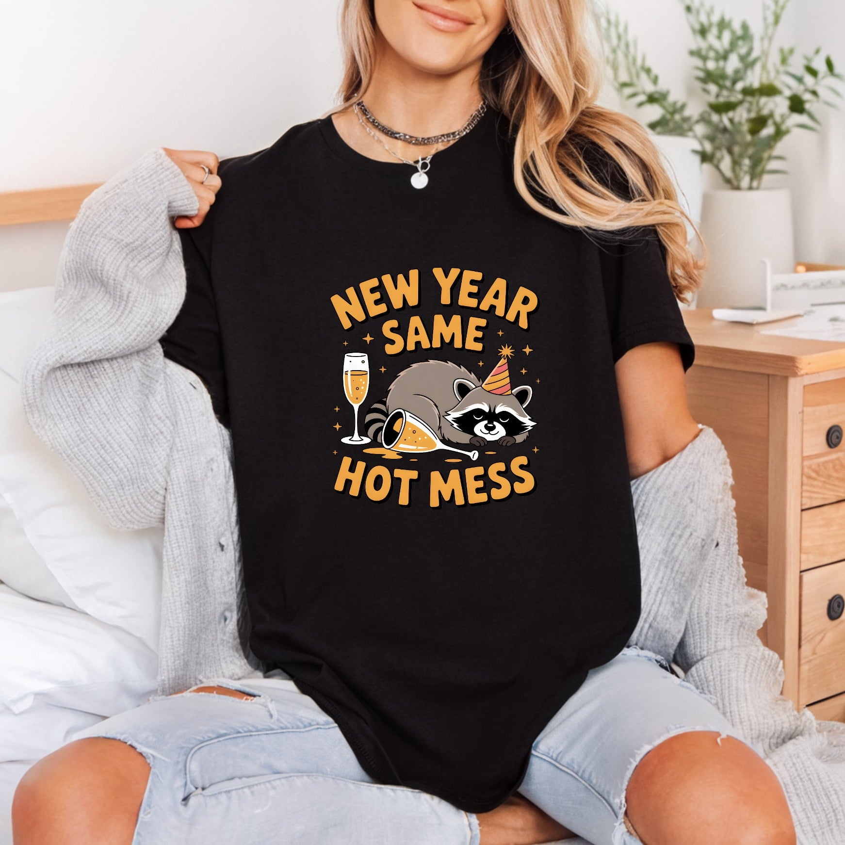 Year Same Hot Mess Funny Sarcastic Ready to Press DTF Transfer for Dtf