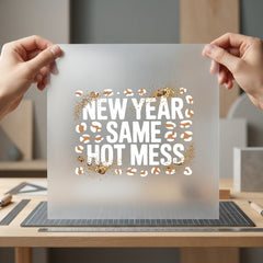 Year Same Hot Mess Usa Christmas Ready to Press DTF Transfer for Dtf