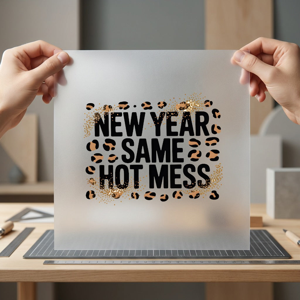 Year Same Hot Mess Usa Christmas Ready to Press DTF Transfer for Dtf