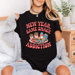 Year Same Snack Addiction Funny Sarcastic Ready to Press DTF Transfer for Dtf