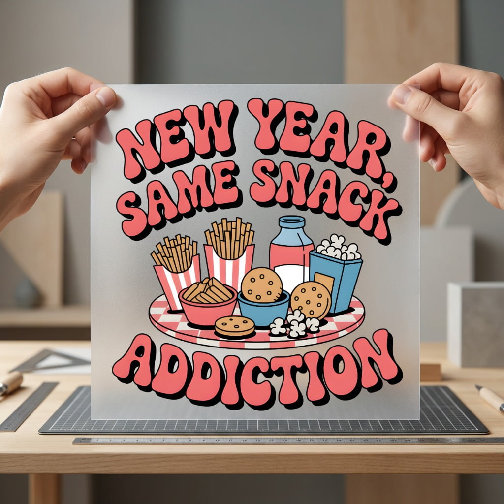 Year Same Snack Addiction Funny Sarcastic Ready to Press DTF Transfer for Dtf