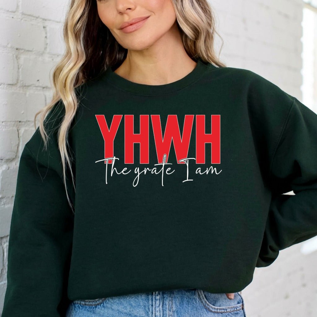 YHWH The Great I Am | Divine Identity Sweatshirt - Luckets.com