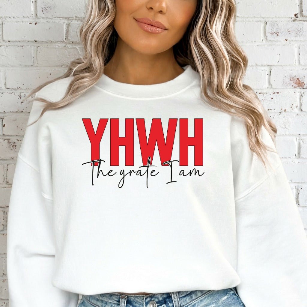 YHWH The Great I Am | Divine Identity Sweatshirt - Luckets.com