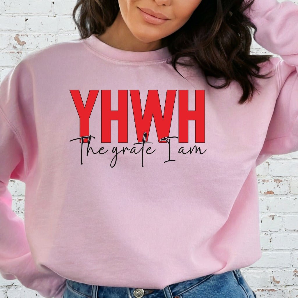 YHWH The Great I Am | Divine Identity Sweatshirt - Luckets.com