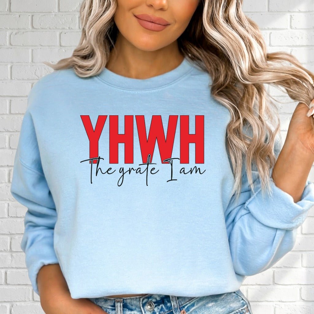 YHWH The Great I Am | Divine Identity Sweatshirt - Luckets.com
