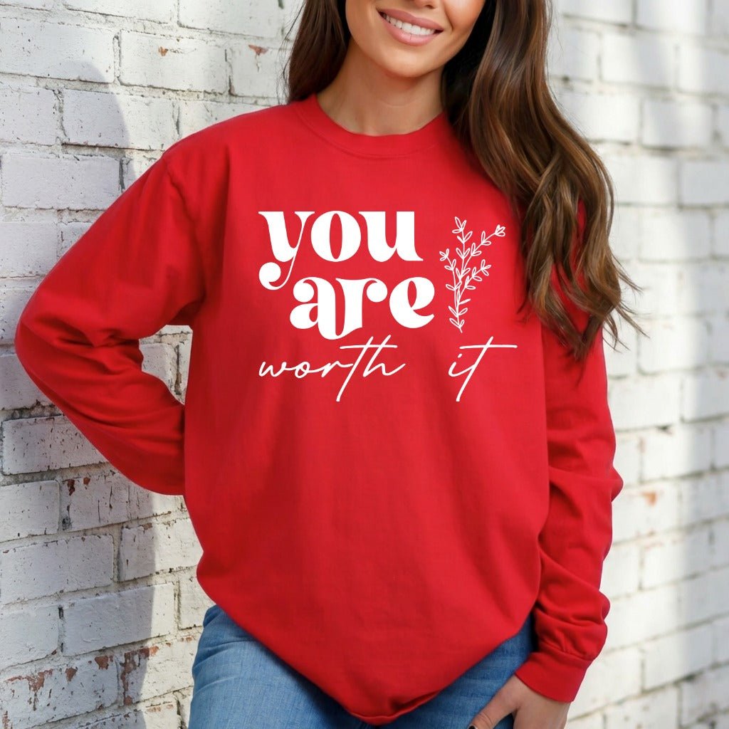 You Are Worth It | Affirmation & Grace Sweatshirt - Luckets.com