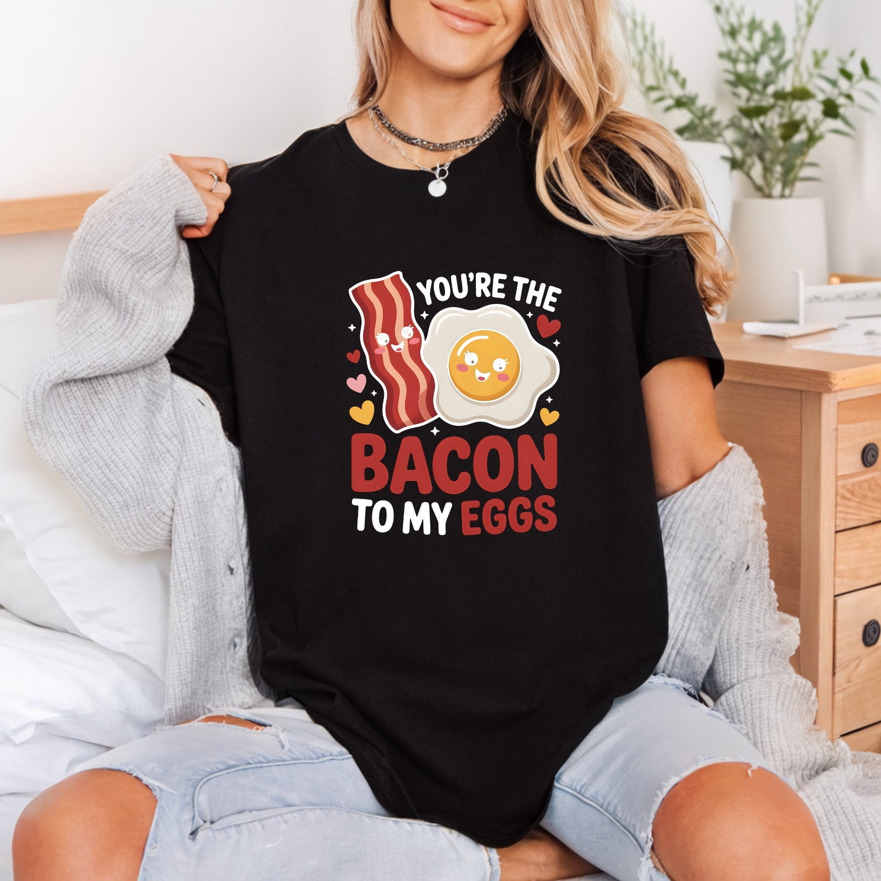 You Bacon Eggs Foodie Valentine Funny Ready to Press DTF Transfer for Dtf